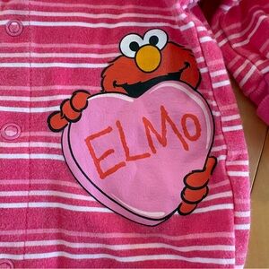 Sesame Street Elmo Sleeper Size 3 Months Love Heart Valentines Day Pink